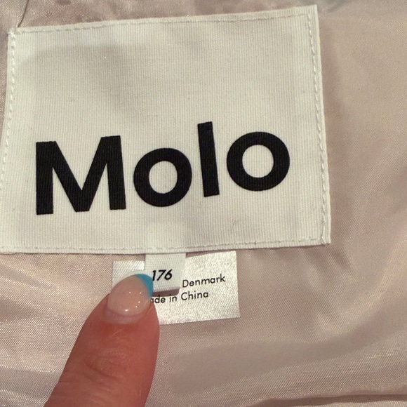 Molo sky blue pink rose Heike Floral Puffer Vest girls 176 / 16 XL - Picture 6 of 6